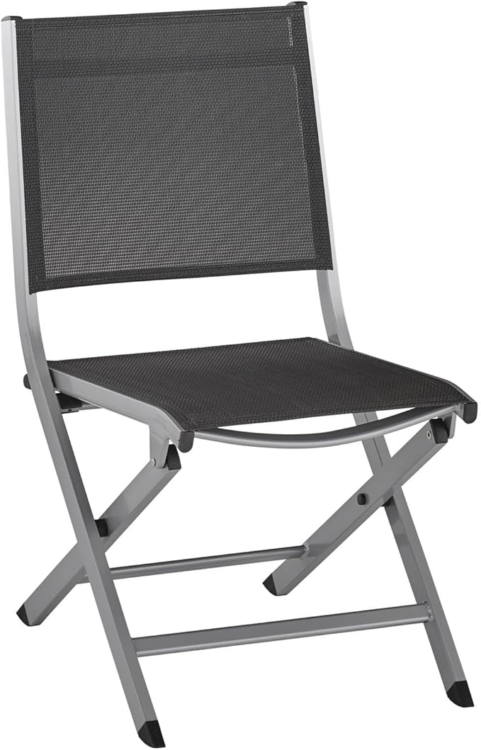 Kettler 03101180010 Lille Comfort Chaise Pliante Argent/Anthracite en