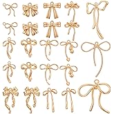 KFHENSOMR 39Pcs Alloy Bowknot Charms Golden Bow Pendants Dangle Charms Mini Alloy Bow Charm Earring Connectors Bows Charm for DIY Necklace Bracelet Jewelry Making Supplies 13 Styles