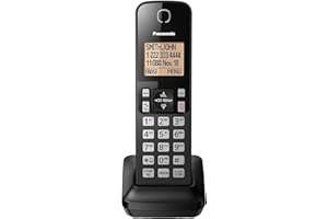 Panasonic KX-TGCA36B Extra/Accessory Digital Cordless Handset for TGC36X Series Systems, Black (Renewed) (for KX