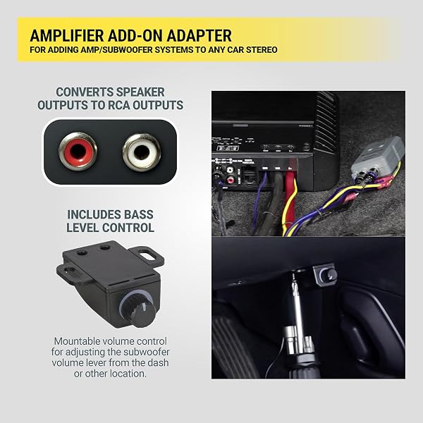 SCOSCHE LOC2SLSD CAR STEREO 2-CHANNEL ADJUSTABLE AMPLIFIER ADD-ON ADAPTER