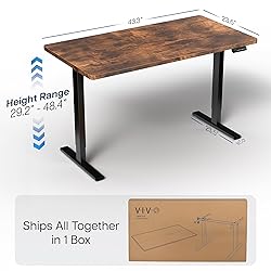 VIVO Electric 43 x 24 in Standing Desk, Memory