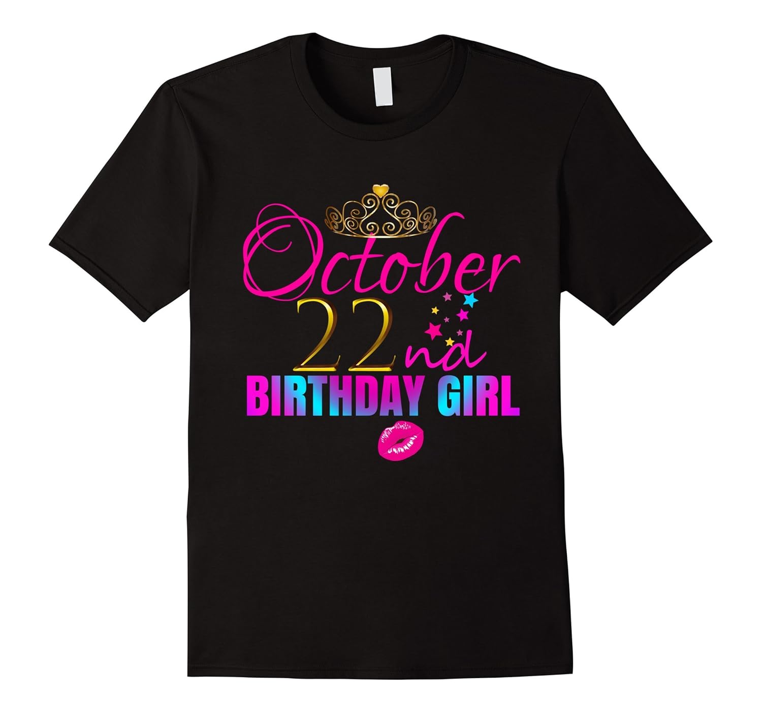 CUTE GIRLY OCTOBER 22nd Birthday Girl Shirt Women GiftTShirt Managatee