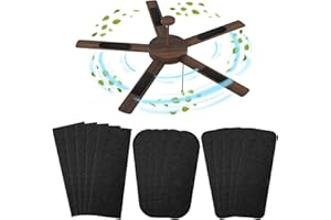 VITASHYNX 15 Pcs Ceiling Fan Filters for Blades, Easy-Stick Universal Fan Blade Air Purifier Pads, Ceiling Fan Dust Catcher for Home Office Common Household Contaminants