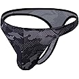 Summer Code Men's Thong G-String Underwear Micro Mesh Bulge Pouch Thong Panties Soft Stretch Bikini T-Back Underwear