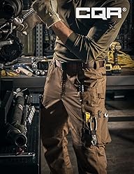 CQR Men's Ripstop Work Pants, Water Resistant