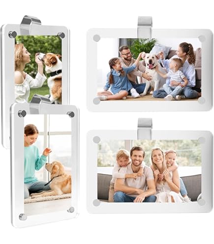 Car Picture Holder Acrylic Magnetic Photo Frame, Car Visor
