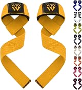 WFX Weight Lifting Straps Wrist Support Padded Neoprene Gym Yellow