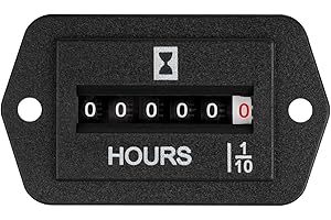 Yooreal AC 110-250V Mechanical Hour Meter Gauge,No Battery Hourmeter,Waterproof for Diesel Engine Tractor Generator Inverter 