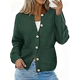 RITERA Plus Size Cardigan Sweaters for Women Crewneck Long Sleeve Button Down Knit Fall Winter Jackets with Pockets XL-5XL