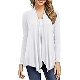 Cardigans for Women Casual Open Front Long Sleeve Lightweight Soft Basic Cardigan