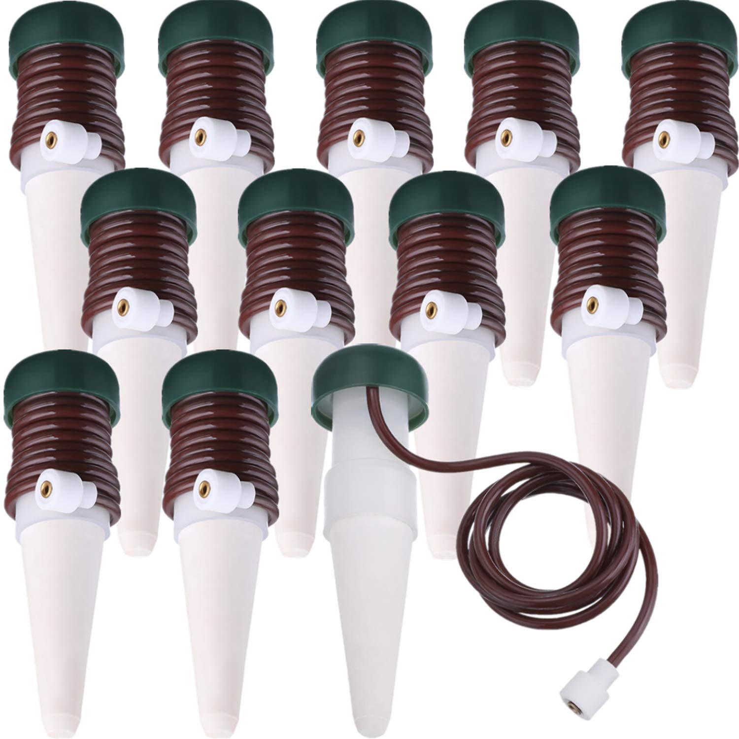 Photo 1 of HESTYA 12 Pack Plant Self Watering Stakes Insert Automatic Watering Devices Self Watering Spikes Indoor Outdoor Plant Watering for Vacation