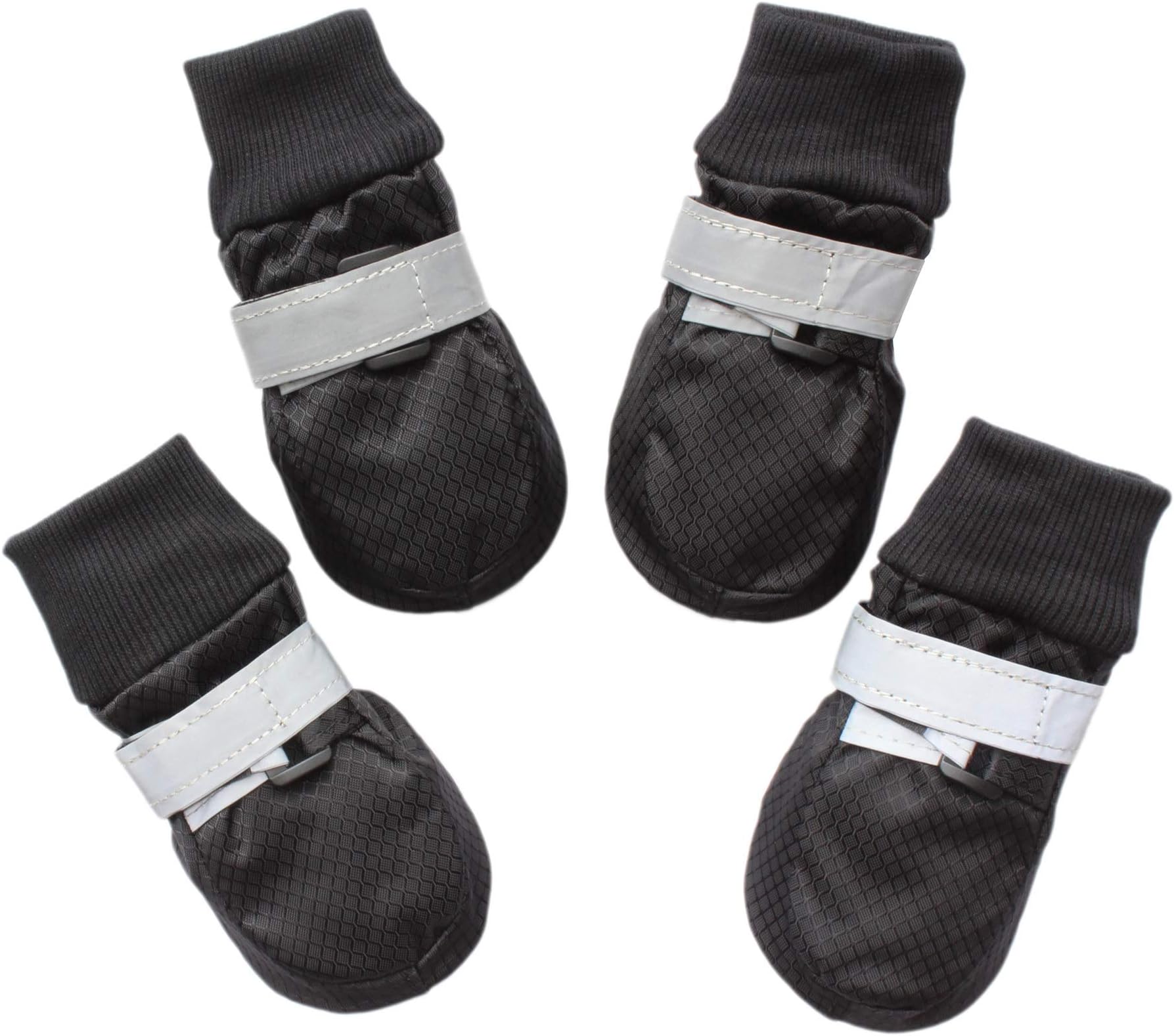 Hiado Dog Shoes Boots Paw Protectors Reflective with Antislip Rubber Soles to Protect Hardwood Floor and Prevent Scratching Licking