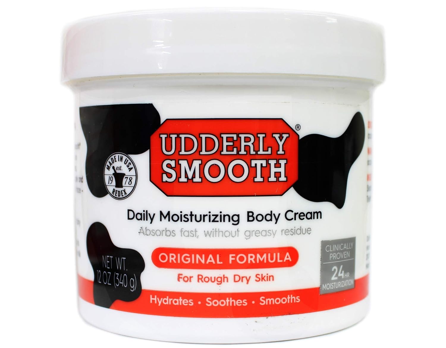Udderly Smooth Udder Cream, Skin Moisturizer, 12 Ounce Jar (Pack of 2), 340 g (Pack of 2)