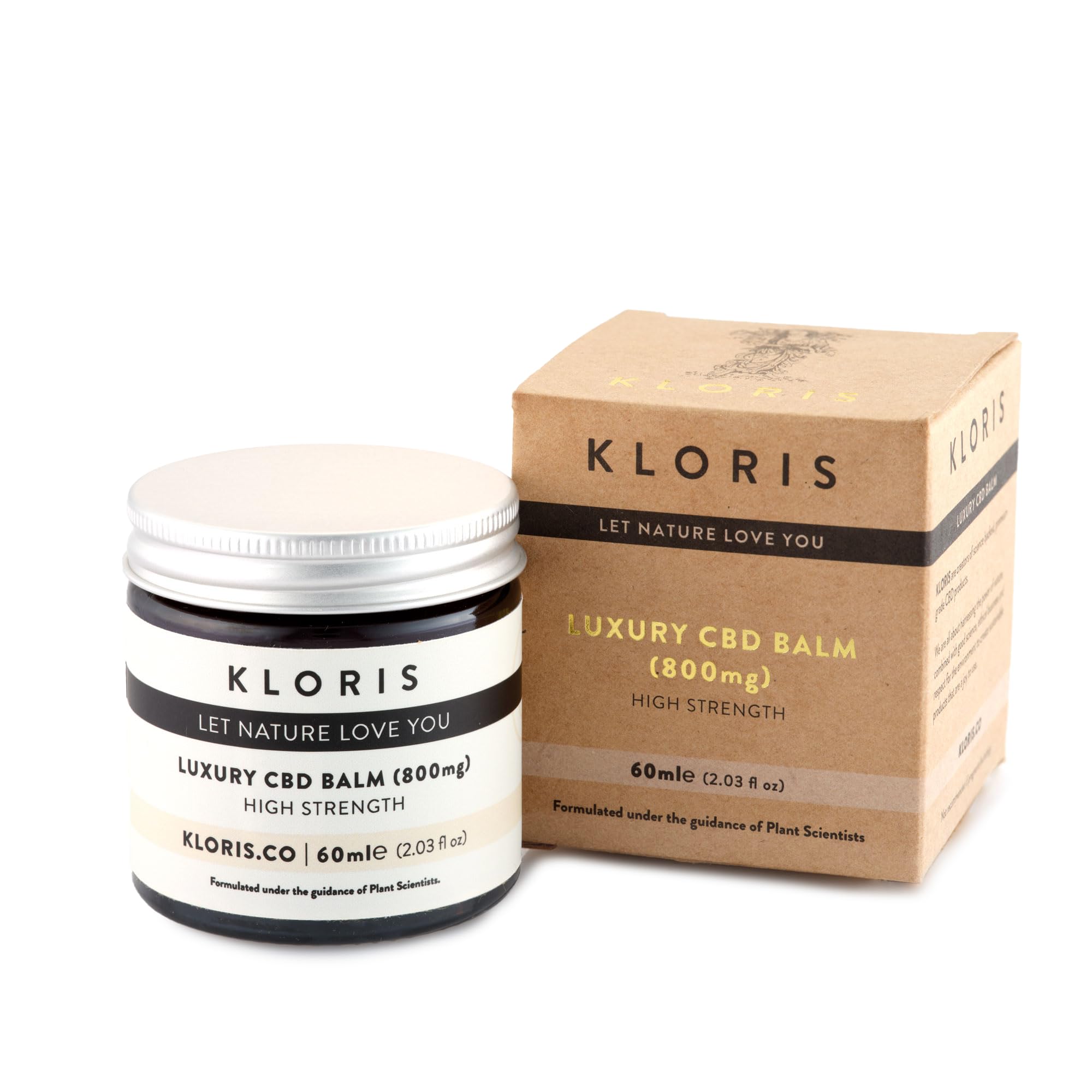 KLORIS CBD Balm with CBG - High Strength CBD Skin Balm, 60ml Jar, 100% Natural