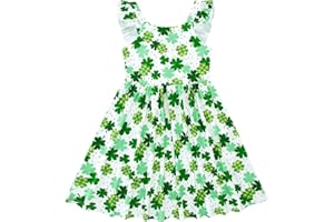 ALLIFLY Little Girls Tie Back Dress Kids Vintage Sundress Casual Sleeveless Dresses 3-7 Years