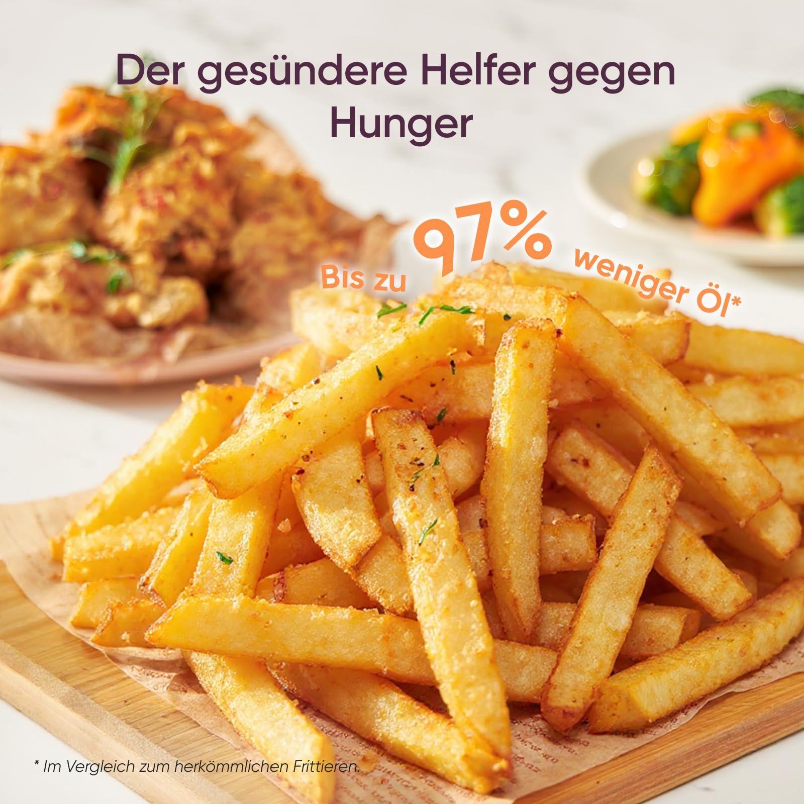 COSORI Heißluftfritteuse, Airfryer Testsieger 2024, 11-in-1 Air Fryer 5,5L, Heissluftfritteuse mit Shake-Reminder, 97,3 Prozent ölsparend, 67,5 Prozent energiesparend, spülmaschinenfest Körbe, Weiß 4