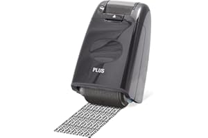 PLUS Guard Your ID Identity Protection Stamp Roller - Identity Theft Prevention, Security Stamp Masker, Black (70123)