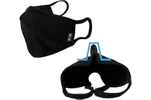 WITHMOONS 2PCS Face Mask Cotton Reusable Washable Multiple Layers Masks Cover Shield Black EU0301