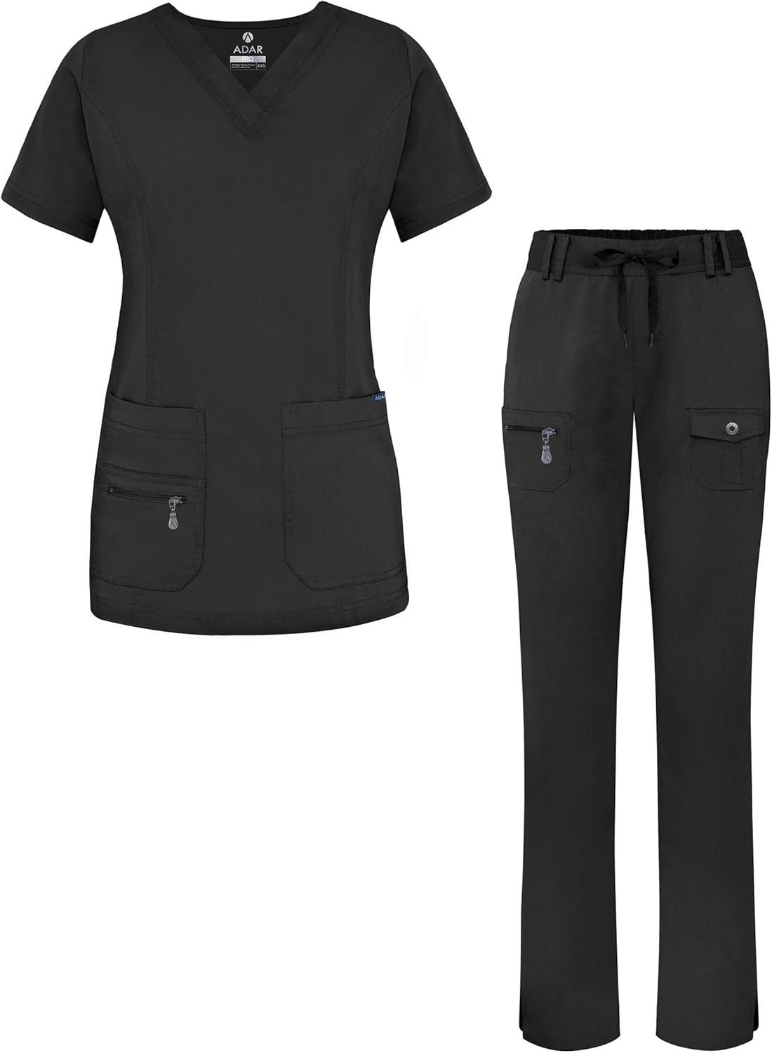 Adar Pro Breakthrough Plus Scrub Set for Women - Enhanced V-Neck Top & Multi Pocket Pants: Clothing