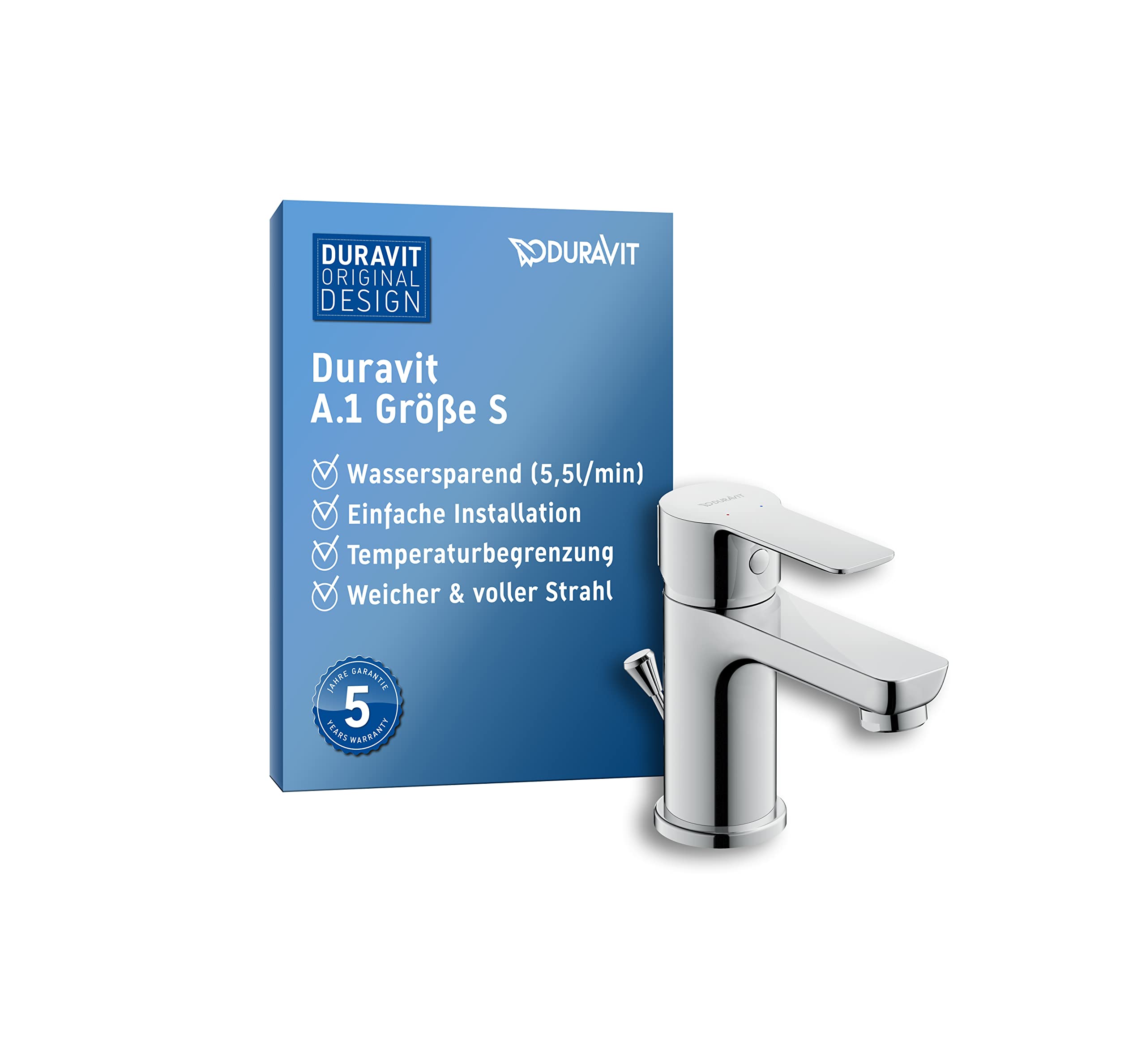 Duravit A11010 A.1 Washbasin Mixer tap, Chrome, S