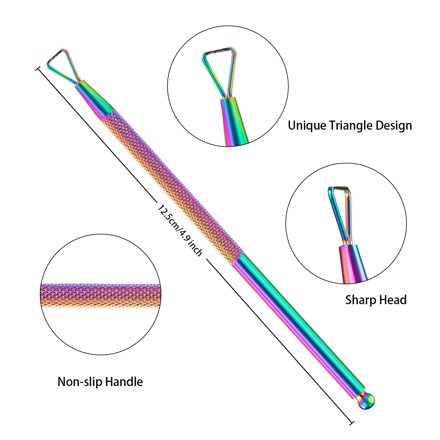 Bememo Cuticle Nipper with Cuticle Pusher Stainless Steel Cuticle Remover and Cutter Beauty Tool for Fingernails and Toenails (Chameleon): Beauty