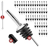 48 Pack Stainless Steel Bottle Pourers for