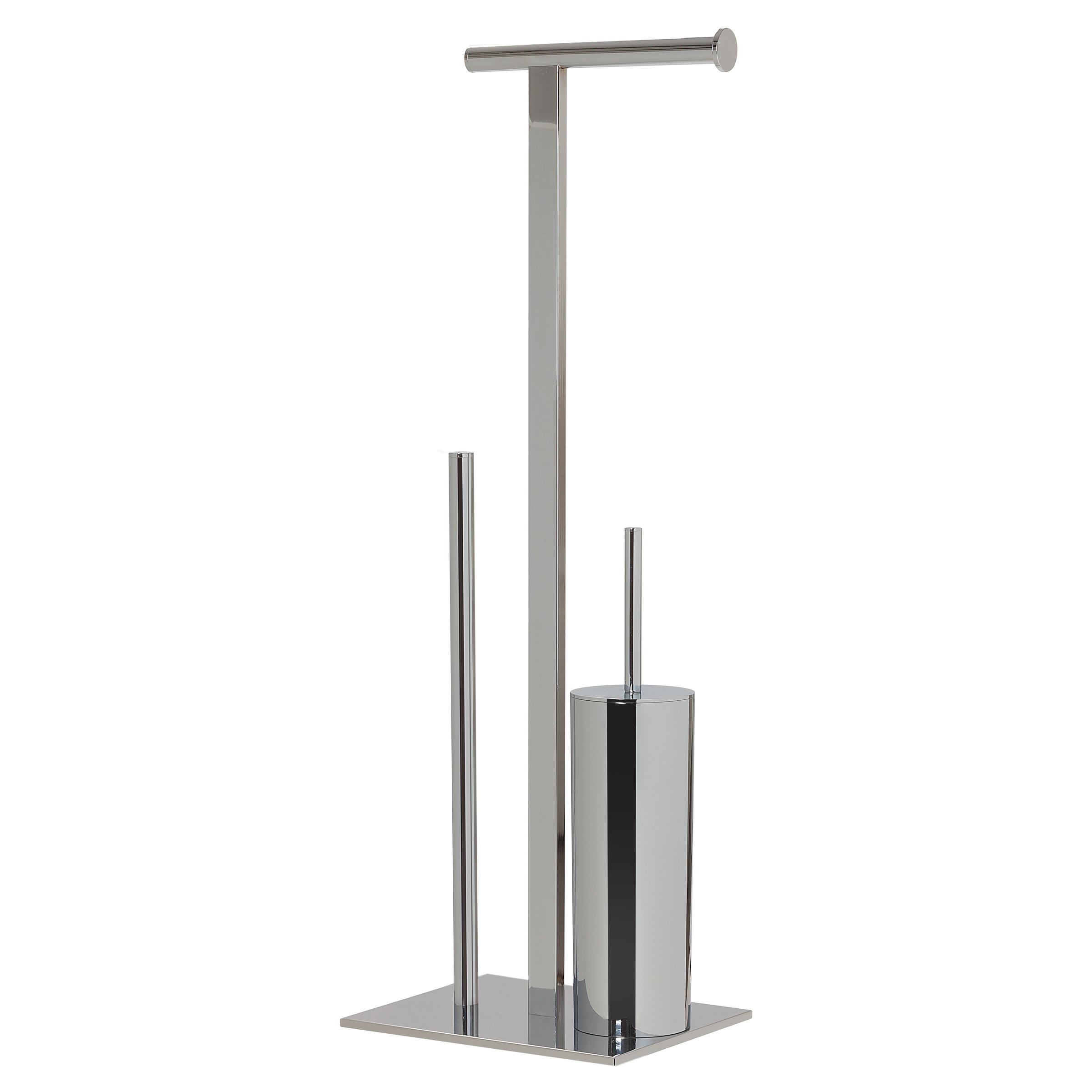 Sealskin Square Toilet Butler, Stainless Steel, Chrome, 27.5 x 73.5 x 19.8 cm