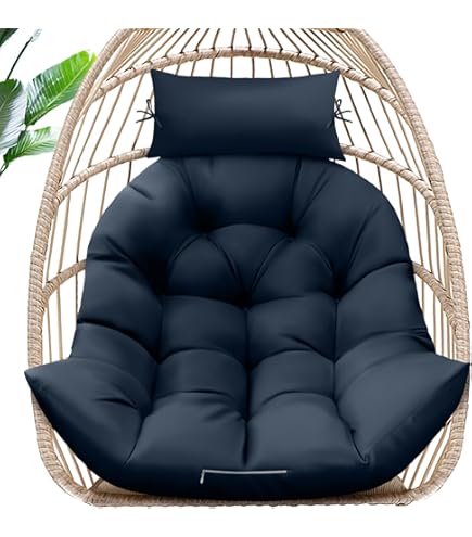 Silla Colgante Jardin Exterior Coju00edn De Asiento De Cesta