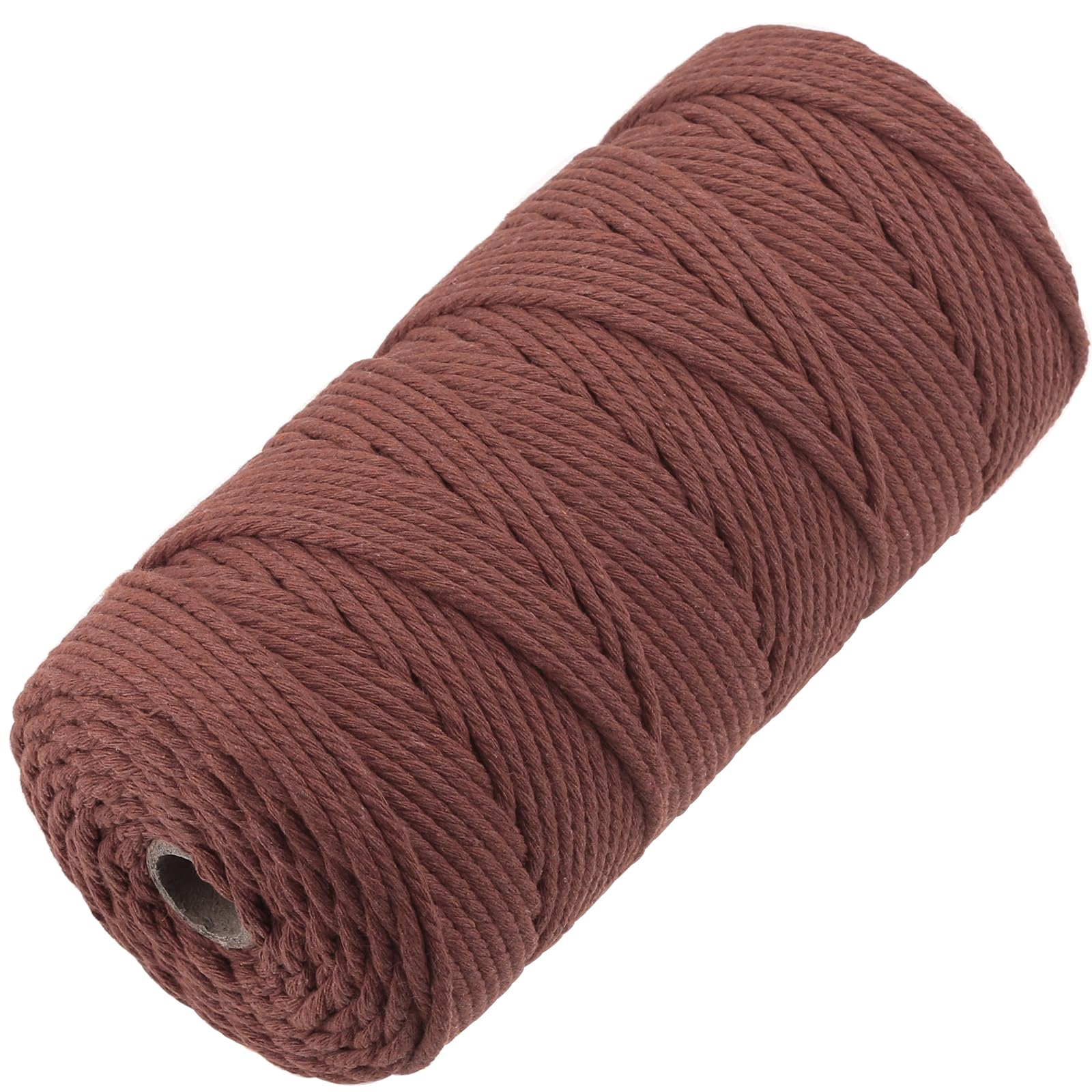 GOHOF Macrame Cord 3mm x 150m Premium Cotton Macrame Rope, 4 Strand Twisted Soft Cotton Cord, One of The Most Perfect Materials for Macrame Art, Cotton String Without Chemicals (Rust Red) — image 1