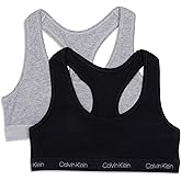 Calvin Klein Kids Girls' Modern Cotton Racerback Bralette 2-Pack