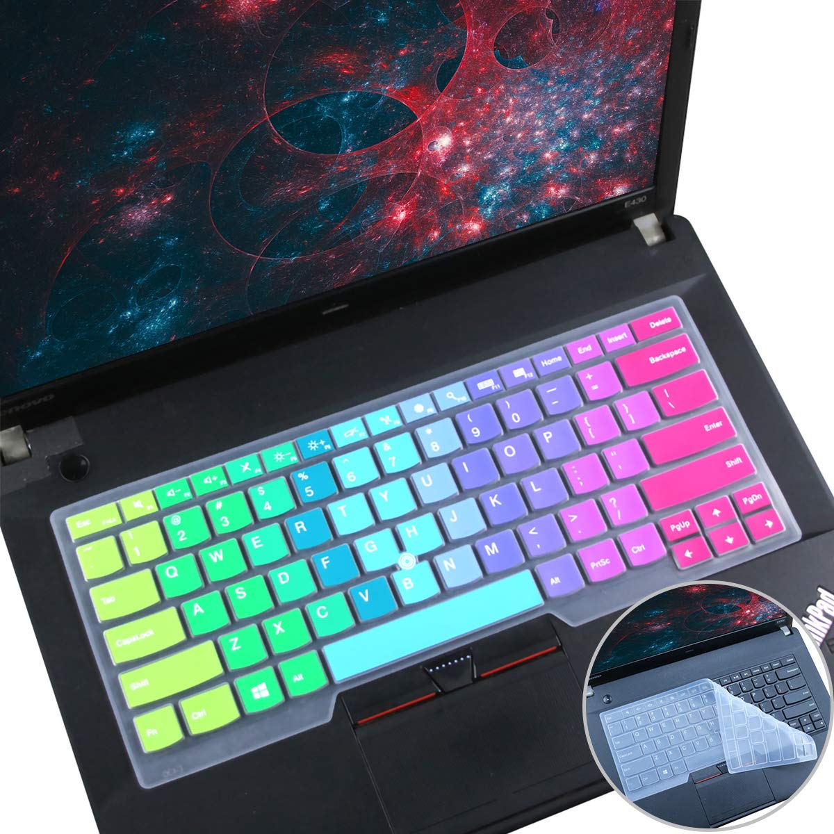 Photo 1 of 2 Pack Keyboard Cover for Lenovo Thinkpad X1 Carbon 14" 5th/6th/7th Gen,ThinkPad X1 Yoga Gen 3/4/5, Thinkpad T14 T480(s) T490/S T495(S) L380 L390 L480 L490 L14 14",New S2,ThinkPad P1 Gen 2