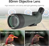 SVBONY SV28 Upgrade 20-60x80 Spotting Scope with Tripod Phone Adapter view 3