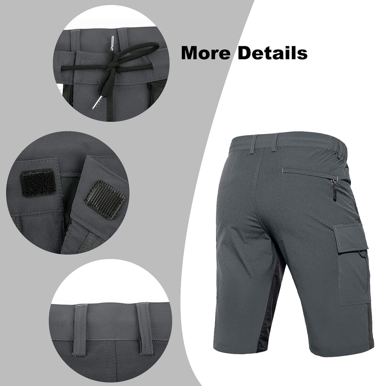 Hiauspor Men's Mountain Bike Shorts Padded MTB Shorts: Clothing