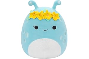 Squishmallows Original 11in Natnat The Pastel Blue Alien with Flower Crown – Official Jazwares Plush (Medium-Sized)
