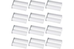 12Pcs 2Inch Acrylic Place Card Holders, Clear Table Number Holder Card Stand Postcard Sign Display Stand for Wedding Office M