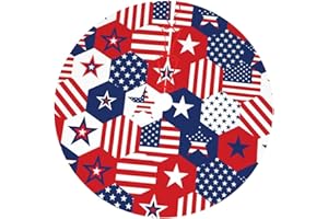 DORKEIXIA American Flag American Stars USA Flag Patriotic 4th of July Independence Day 36 Inch Christmas Tree Skirt Round Winter Snow Suitable for Christmas Xmas Halloween Holiday Party Decor Decoration