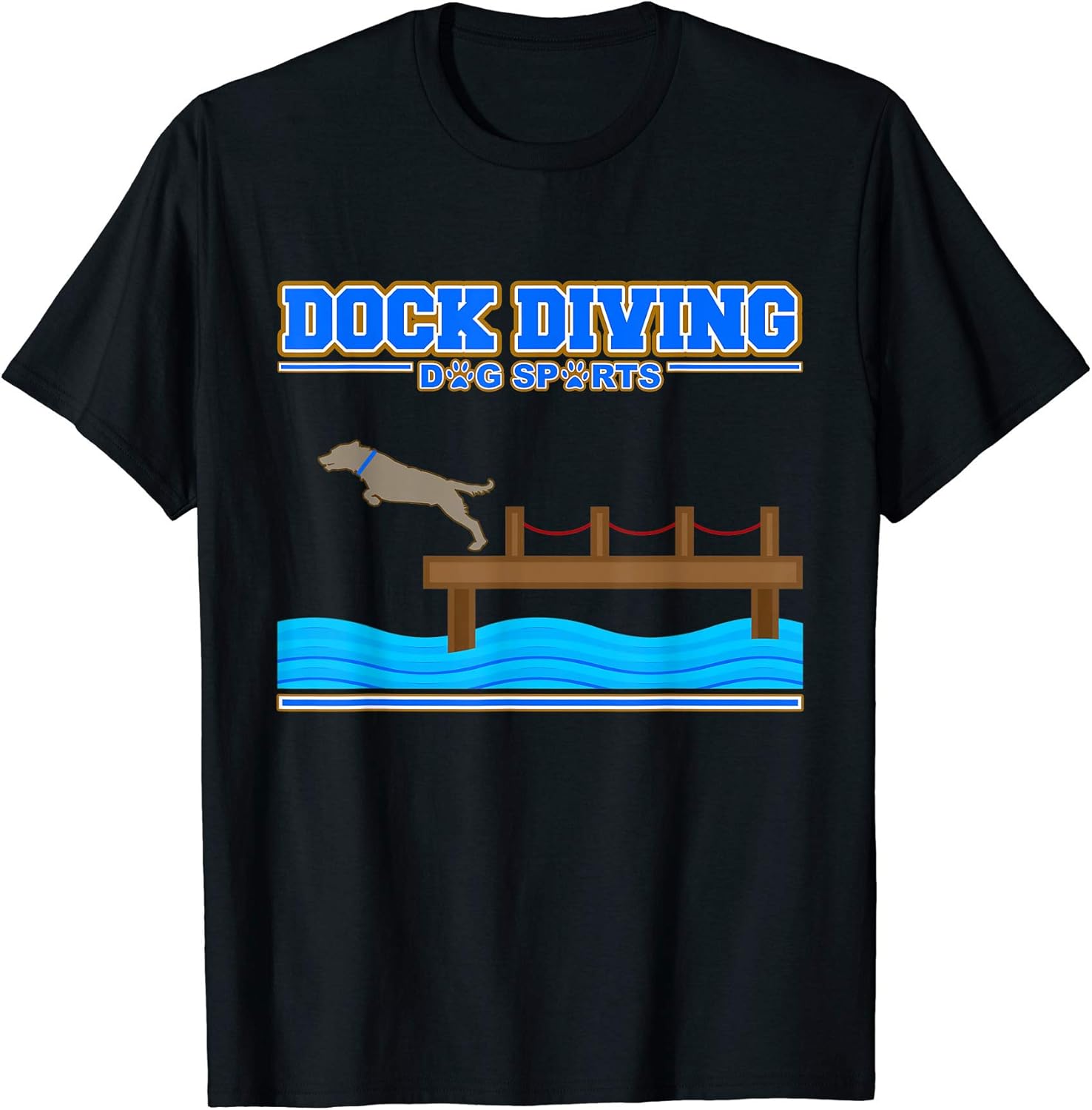 Kids Dock Diving Dog Sports TShirt 12 Royal Blue Amazon.co.uk