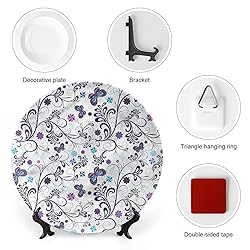 XISUNYA 6 Inch Decorative Plate, Floral Dinner