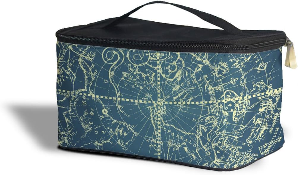 Rainbow Rules Stars Constellations Map Cosmetics Storage Case - One Size Cosmetics Storage Case - Makeup Zipped Travel Bag