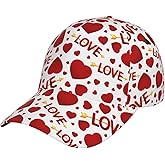 Happy Holiday Baseball Cap,Love Heart Baseball Hat,Fashion Snapback Hats Hearts Trucker Hat for Women Men