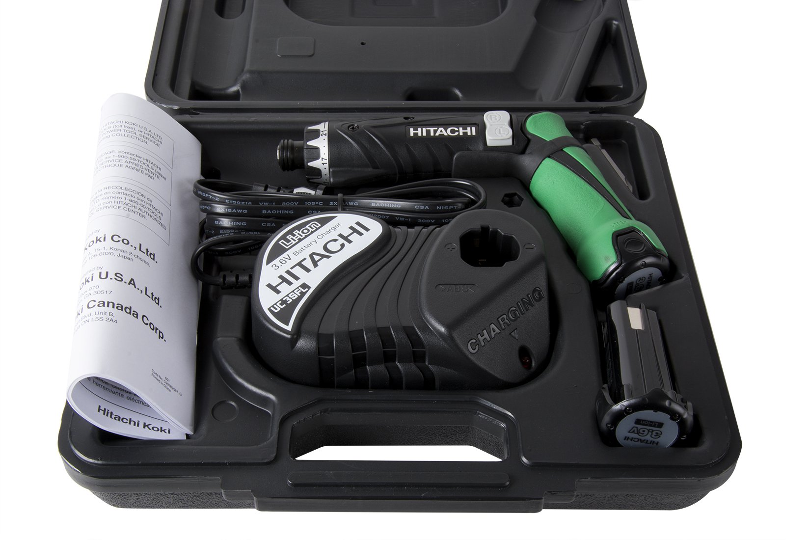 Metabo HPT DB3DL2 3.6V Cordless Screwdriver Kit and Metabo HPT 115003M