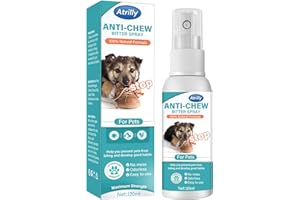 ATRILLY Bitter Apple Spray for Dogs to Stop Chewing, 120ML No Chew Spray for Dogs, Natural Bitter Spray for Dogs Behavior Training, Indoor & Outdoor, Stay Away from Restricted Areas