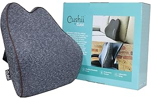 Cubii Cushii Back Lumbar Support Cushion for Back and Lower Back Pain Relief - Universal Fit for Desk, Office, Kitchen Chairs, Couch Cushions with Advanced Back Lumbar Support