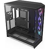 NZXT H9 Flow RGB (2025) Dual-Chamber Mid-Tower Case w/RGB Fans - All Black