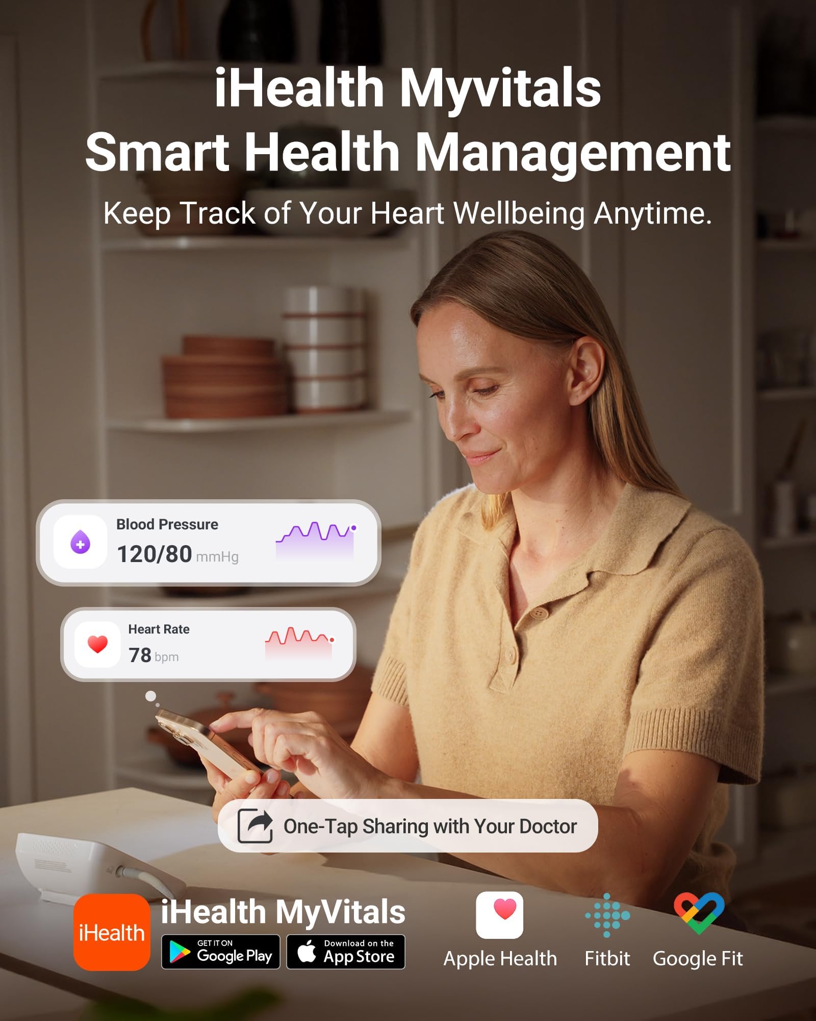 iHealth Accu Luminate Arm Blood Pressure Monitor – 4.5