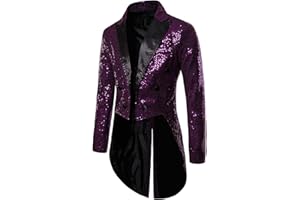 Mens Slim Fit Tuxedo Tailcoat Swallowtail Suit Jacket Dinner Wedding Blazer Show Tux Dress Coat