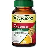 MegaFood Blood Builder Iron Supplement, Energy Support, Vegan, 180 Tablets | Clinically Shown to Increase Iron Levels Without Side Effects, with B12, Folic Acid &amp; Vitamin C for Absorption, 180 Servings