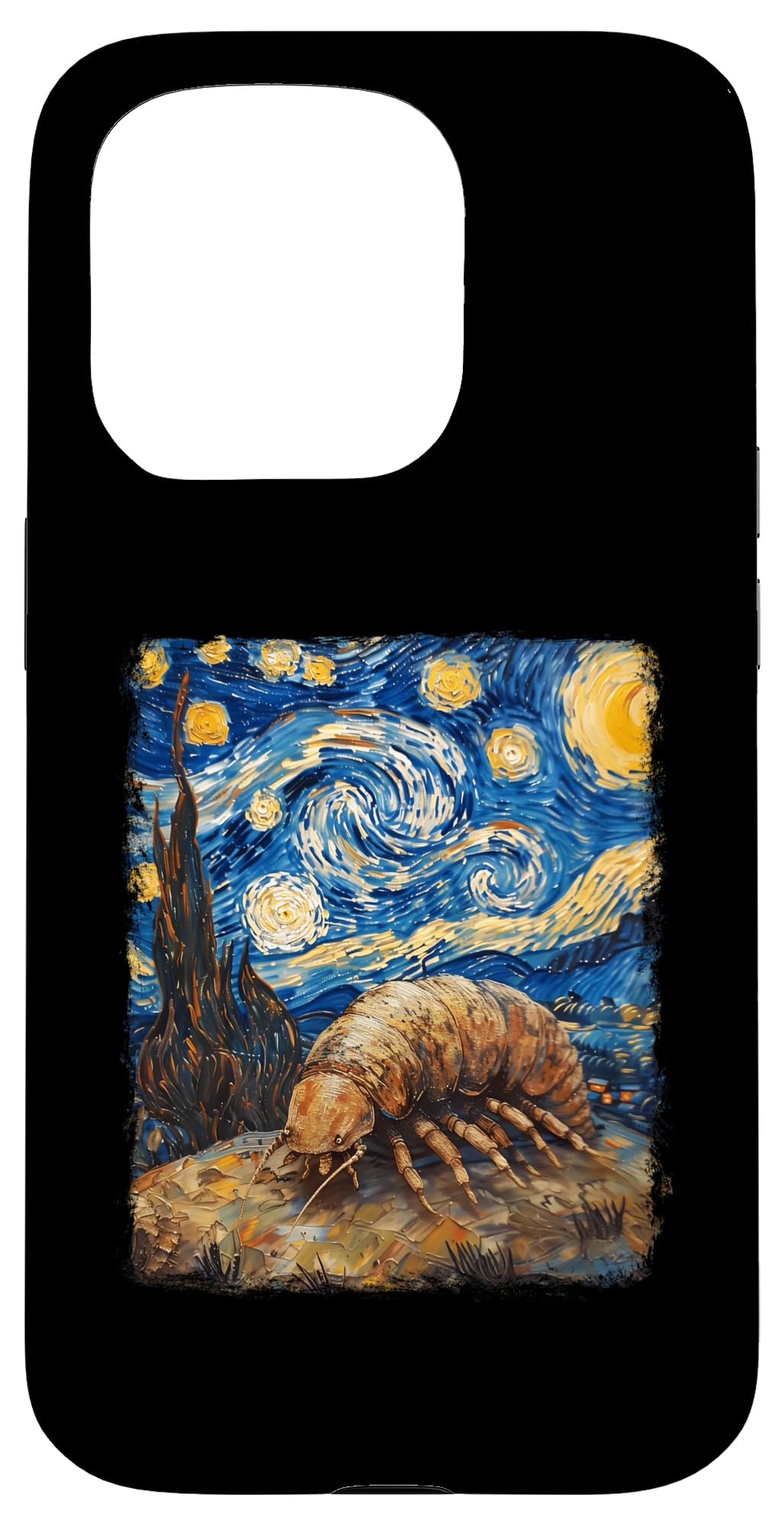 Isopods Starry Night Painting Case for iPhone 15 Pro