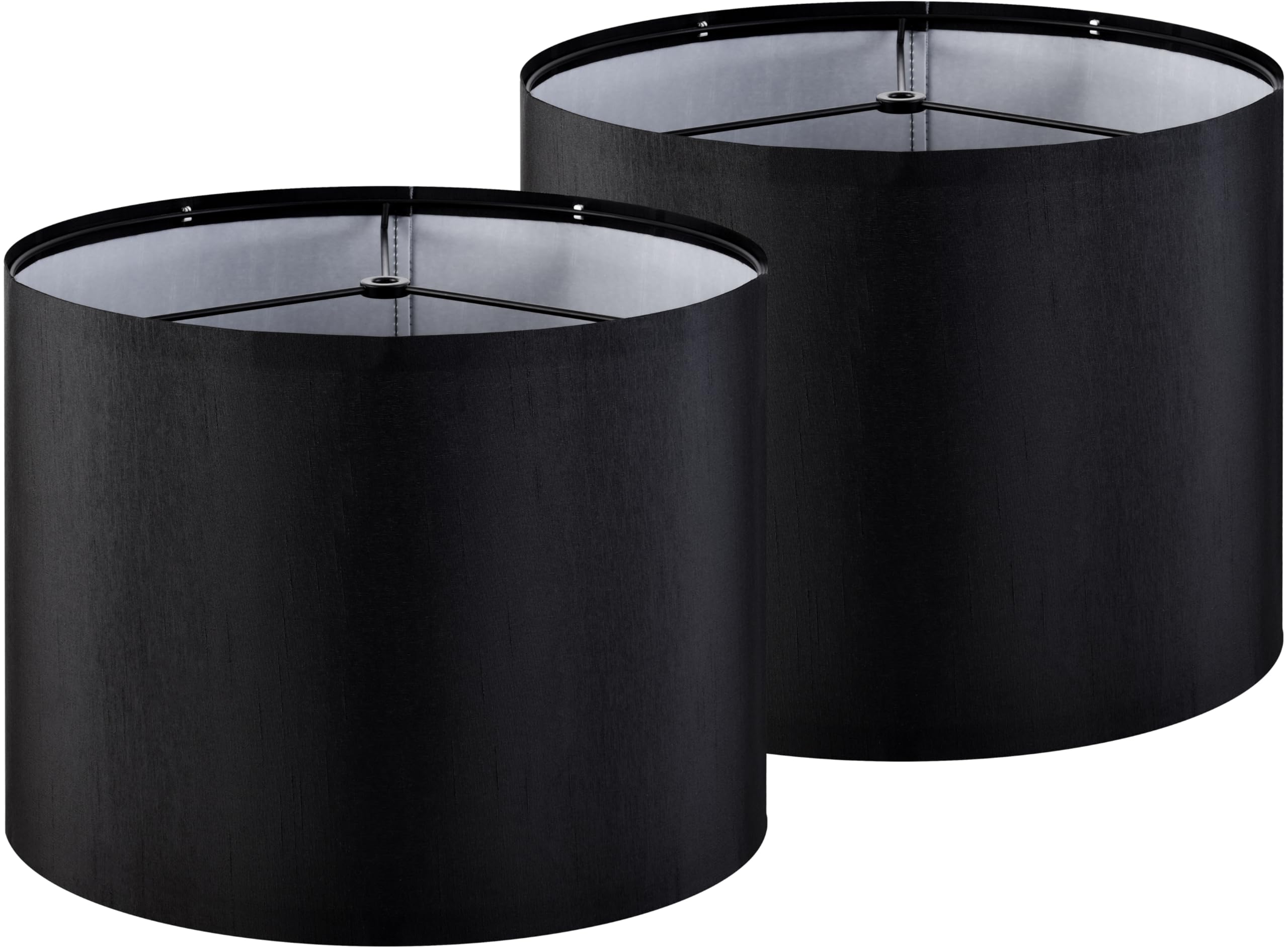 Photo 1 of GOSO Large Drum Lamp Shades for Floor Lamps Table Lamps -16 * 16 * 12 inch (Spider) Black Lampshades Replacement, Night Stand Lights for Living Room -Rustic Barrel Modern, Required Assembly