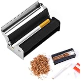 VOVCAMLS 110MM Cigarette Roller with Lid, Metal Cigarette Rolling Machine 110mm Cigarette Maker with Rolling Papers
